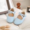 imageFlaryzone ToddlerLittle Girls Ballerina Flat Mary Jane Princess Dress Shoes  Wedding School PartyLight Bluefr11