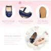 imageFlaryzone ToddlerLittle Girls Ballerina Flat Mary Jane Princess Dress Shoes  Wedding School PartyNavy Blueflr07