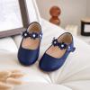 imageFlaryzone ToddlerLittle Girls Ballerina Flat Mary Jane Princess Dress Shoes  Wedding School PartyNavy Bluefm15