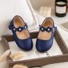 imageFlaryzone ToddlerLittle Girls Ballerina Flat Mary Jane Princess Dress Shoes  Wedding School PartyNavy Bluefm15