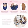 imageFlaryzone ToddlerLittle Girls Ballerina Flat Mary Jane Princess Dress Shoes  Wedding School PartyNavy Bluefm15
