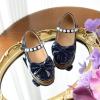 imageFlaryzone ToddlerLittle Girls Ballerina Flat Mary Jane Princess Dress Shoes  Wedding School PartyNavy Bluefm17