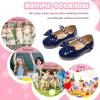 imageFlaryzone ToddlerLittle Girls Ballerina Flat Mary Jane Princess Dress Shoes  Wedding School PartyNavy Bluefm17