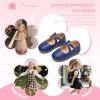 imageFlaryzone ToddlerLittle Girls Ballerina Flat Mary Jane Princess Dress Shoes  Wedding School PartyNavy Bluefr11