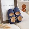 imageFlaryzone ToddlerLittle Girls Ballerina Flat Mary Jane Princess Dress Shoes  Wedding School PartyNavy Bluefr11