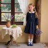 imageFlaryzone ToddlerLittle Girls Ballerina Flat Mary Jane Princess Dress Shoes  Wedding School PartyNavy Bluefr11