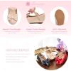 imageFlaryzone ToddlerLittle Girls Ballerina Flat Mary Jane Princess Dress Shoes  Wedding School PartyNudefm17