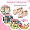 imageFlaryzone ToddlerLittle Girls Ballerina Flat Mary Jane Princess Dress Shoes  Wedding School PartyNudefm17