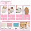 imageFlaryzone ToddlerLittle Girls Ballerina Flat Mary Jane Princess Dress Shoes  Wedding School PartyOffwhitefa13