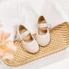 imageFlaryzone ToddlerLittle Girls Ballerina Flat Mary Jane Princess Dress Shoes  Wedding School PartyOffwhitefa13