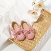 imageFlaryzone ToddlerLittle Girls Ballerina Flat Mary Jane Princess Dress Shoes  Wedding School PartyPinkfa11