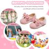 imageFlaryzone ToddlerLittle Girls Ballerina Flat Mary Jane Princess Dress Shoes  Wedding School PartyPinkfa11