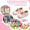 imageFlaryzone ToddlerLittle Girls Ballerina Flat Mary Jane Princess Dress Shoes  Wedding School PartyPinkfa16