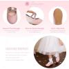 imageFlaryzone ToddlerLittle Girls Ballerina Flat Mary Jane Princess Dress Shoes  Wedding School PartyPinkfa19