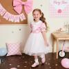imageFlaryzone ToddlerLittle Girls Ballerina Flat Mary Jane Princess Dress Shoes  Wedding School PartyPinkfa19