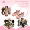 imageFlaryzone ToddlerLittle Girls Ballerina Flat Mary Jane Princess Dress Shoes  Wedding School PartyPinkfb01