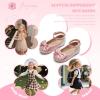 imageFlaryzone ToddlerLittle Girls Ballerina Flat Mary Jane Princess Dress Shoes  Wedding School PartyPinkfb03