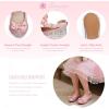 imageFlaryzone ToddlerLittle Girls Ballerina Flat Mary Jane Princess Dress Shoes  Wedding School PartyPinkfb03