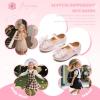imageFlaryzone ToddlerLittle Girls Ballerina Flat Mary Jane Princess Dress Shoes  Wedding School PartyPinkfm16