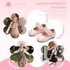 imageFlaryzone ToddlerLittle Girls Ballerina Flat Mary Jane Princess Dress Shoes  Wedding School PartyPinkfr65