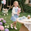 imageFlaryzone ToddlerLittle Girls Ballerina Flat Mary Jane Princess Dress Shoes  Wedding School PartyPinkfr65