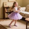 imageFlaryzone ToddlerLittle Girls Ballerina Flat Mary Jane Princess Dress Shoes  Wedding School PartyPurplefa13