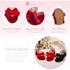 imageFlaryzone ToddlerLittle Girls Ballerina Flat Mary Jane Princess Dress Shoes  Wedding School PartyRedfa11