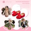 imageFlaryzone ToddlerLittle Girls Ballerina Flat Mary Jane Princess Dress Shoes  Wedding School PartyRedfa11