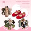 imageFlaryzone ToddlerLittle Girls Ballerina Flat Mary Jane Princess Dress Shoes  Wedding School PartyRedfa13