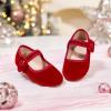 imageFlaryzone ToddlerLittle Girls Ballerina Flat Mary Jane Princess Dress Shoes  Wedding School PartyRedfa13