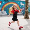 imageFlaryzone ToddlerLittle Girls Ballerina Flat Mary Jane Princess Dress Shoes  Wedding School PartyRedfm12