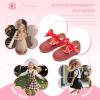 imageFlaryzone ToddlerLittle Girls Ballerina Flat Mary Jane Princess Dress Shoes  Wedding School PartyRedfm12