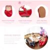 imageFlaryzone ToddlerLittle Girls Ballerina Flat Mary Jane Princess Dress Shoes  Wedding School PartyRedfm17