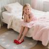 imageFlaryzone ToddlerLittle Girls Ballerina Flat Mary Jane Princess Dress Shoes  Wedding School PartyRedfm17