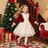 imageFlaryzone ToddlerLittle Girls Ballerina Flat Mary Jane Princess Dress Shoes  Wedding School PartyRedfr19