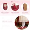 imageFlaryzone ToddlerLittle Girls Ballerina Flat Mary Jane Princess Dress Shoes  Wedding School PartyRedfr19