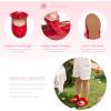 imageFlaryzone ToddlerLittle Girls Ballerina Flat Mary Jane Princess Dress Shoes  Wedding School PartyRedfr65