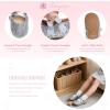 imageFlaryzone ToddlerLittle Girls Ballerina Flat Mary Jane Princess Dress Shoes  Wedding School PartySilverfb02