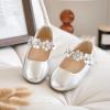 imageFlaryzone ToddlerLittle Girls Ballerina Flat Mary Jane Princess Dress Shoes  Wedding School PartySilverfm15