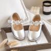 imageFlaryzone ToddlerLittle Girls Ballerina Flat Mary Jane Princess Dress Shoes  Wedding School PartySilverfm15