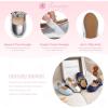 imageFlaryzone ToddlerLittle Girls Ballerina Flat Mary Jane Princess Dress Shoes  Wedding School PartySilverfm15