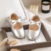 imageFlaryzone ToddlerLittle Girls Ballerina Flat Mary Jane Princess Dress Shoes  Wedding School PartySilverfr11
