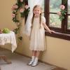 imageFlaryzone ToddlerLittle Girls Ballerina Flat Mary Jane Princess Dress Shoes  Wedding School PartySilverfr11