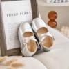 imageFlaryzone ToddlerLittle Girls Ballerina Flat Mary Jane Princess Dress Shoes  Wedding School PartySilverfr11