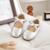 imageFlaryzone ToddlerLittle Girls Ballerina Flat Mary Jane Princess Dress Shoes  Wedding School PartySilverfr11