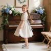 imageFlaryzone ToddlerLittle Girls Ballerina Flat Mary Jane Princess Dress Shoes  Wedding School PartySilverfr381