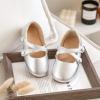 imageFlaryzone ToddlerLittle Girls Ballerina Flat Mary Jane Princess Dress Shoes  Wedding School PartySilverfr381