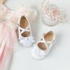 imageFlaryzone ToddlerLittle Girls Ballerina Flat Mary Jane Princess Dress Shoes  Wedding School PartyWhitefa12