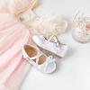 imageFlaryzone ToddlerLittle Girls Ballerina Flat Mary Jane Princess Dress Shoes  Wedding School PartyWhitefa12