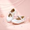 imageFlaryzone ToddlerLittle Girls Ballerina Flat Mary Jane Princess Dress Shoes  Wedding School PartyWhitefa16